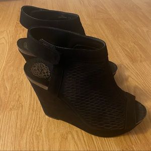Vince Camuto Black Suede Wedge